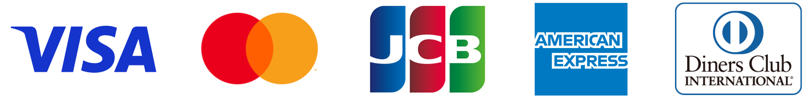 クレジットカード（Visa / Mastercard / JCB / American Express / Diners Club）